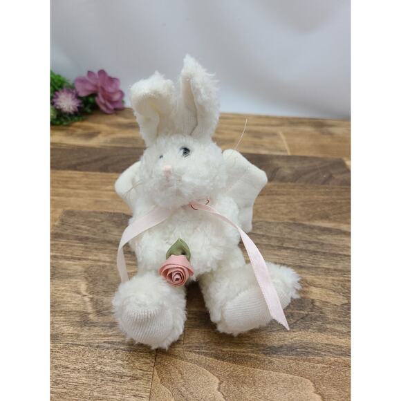 Vintage 1995 Boyds Collection White Stuffed Rabbit - Picture 1 of 5